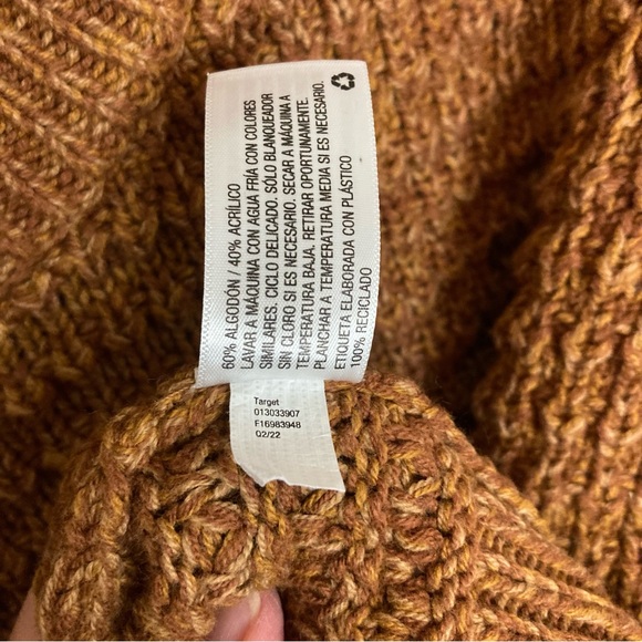 Universal Thread Golden Brown and Cream Knit Sweater - Picture 7 of 7
